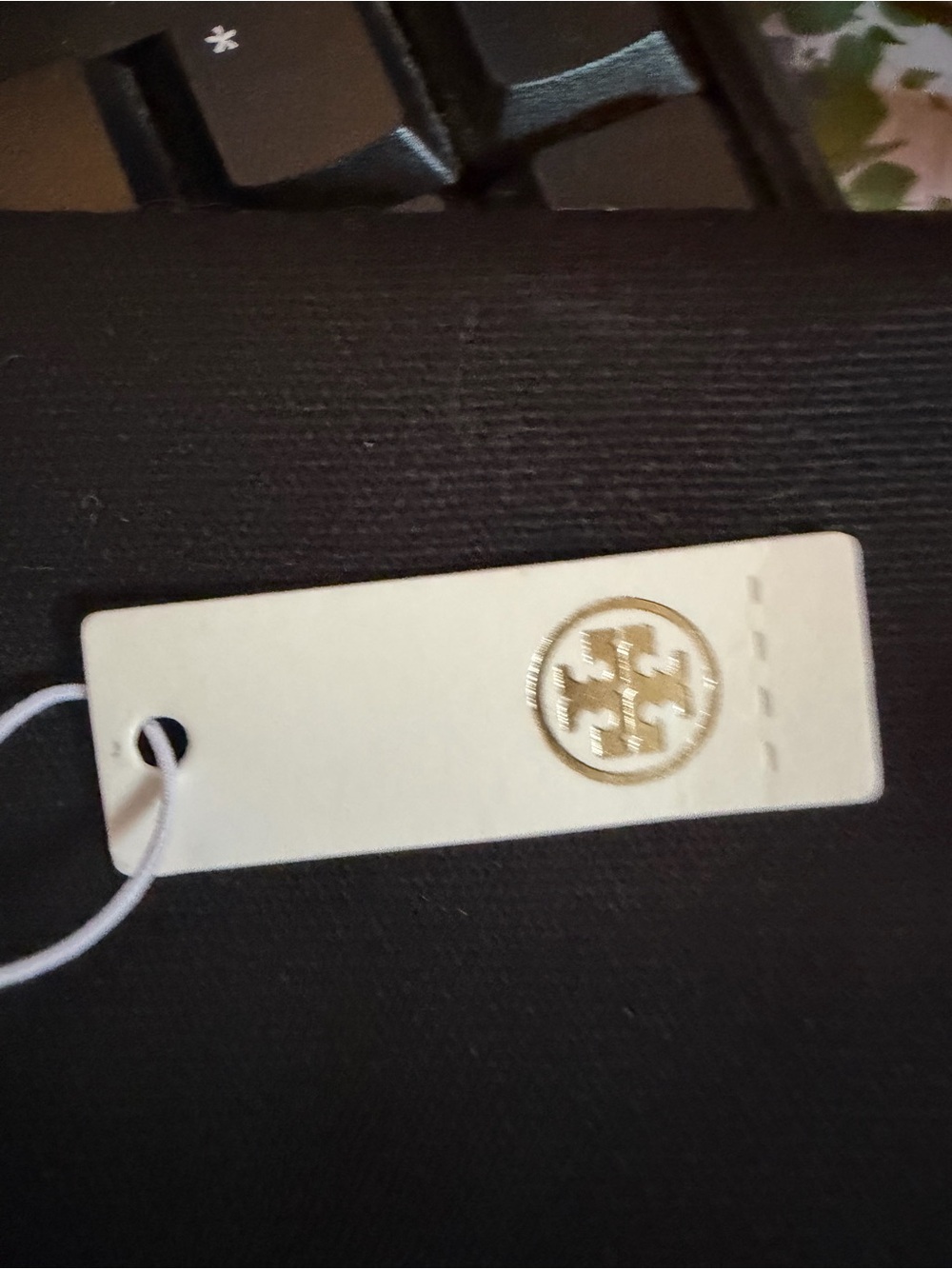 Tory Burch Gold Logo Pendant Necklace with Matching Stud Earrings - Picture 3 of 5